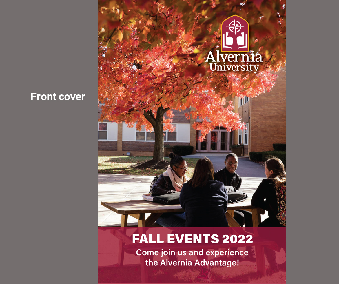 Alvernia University Admissions Fall visit brochure, cover