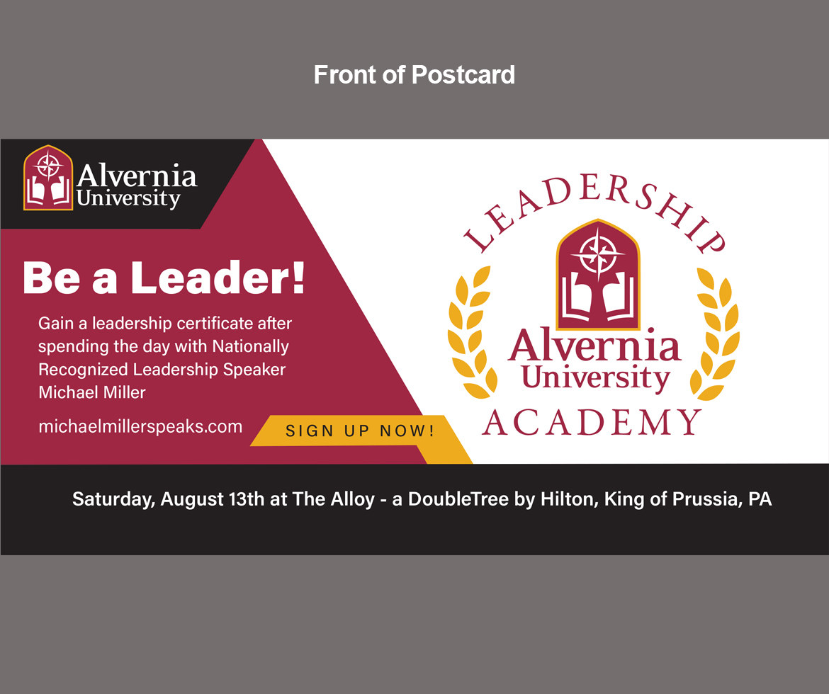Leadership Academy postcard, front