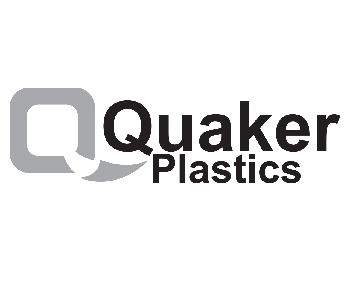 Quaker Plastics Logo, black and white