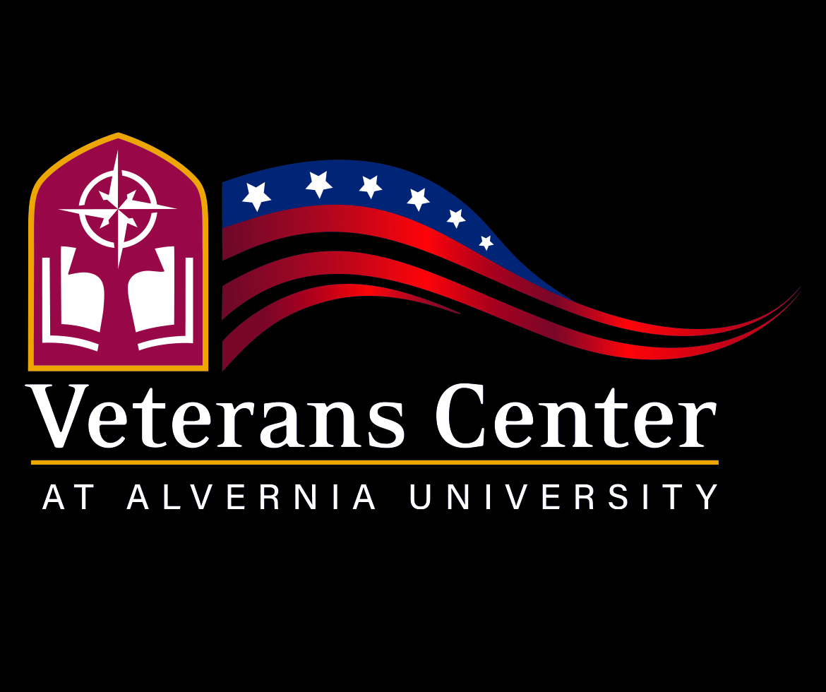 Veterans Center Logo, white type