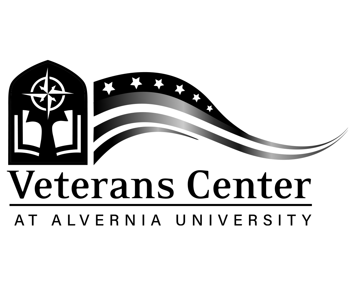 Veterans Center Logo, black and white