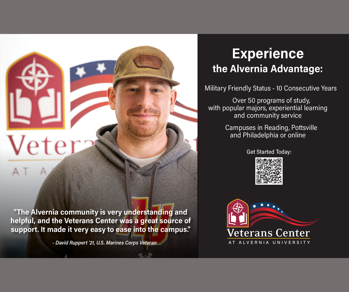 Alvernia University's Veterans Center ad